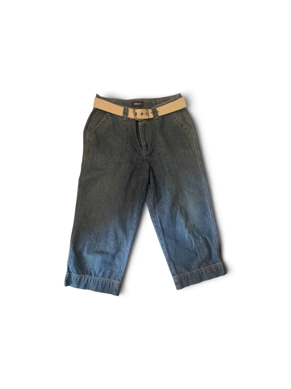 Sonoma Dark Wash Denim Jeans with Tan Belt Casual Pants